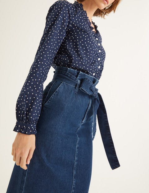 Cara Denim Paperbag Skirt - Mid Vintage Cara Denim Paperbag Skirt - Mid Vintage