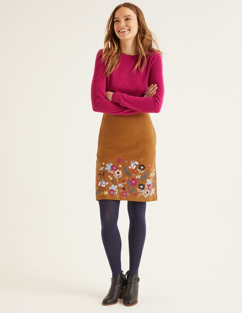 Olivia Embroidered Mini Skirt - Pumpkin Olivia Embroidered Mini Skirt - Pumpkin