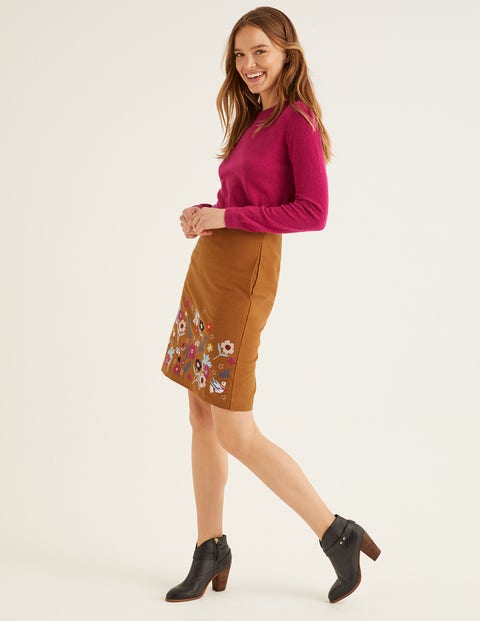 Olivia Embroidered Mini Skirt - Pumpkin Olivia Embroidered Mini Skirt - Pumpkin