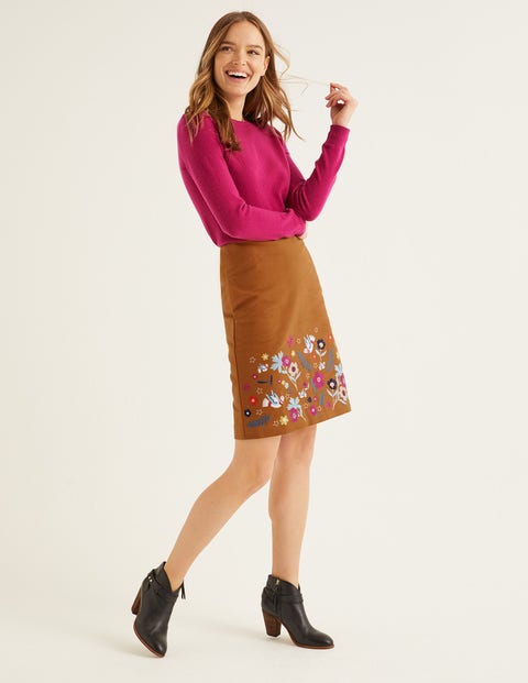 Olivia Embroidered Mini Skirt - Pumpkin Olivia Embroidered Mini Skirt - Pumpkin