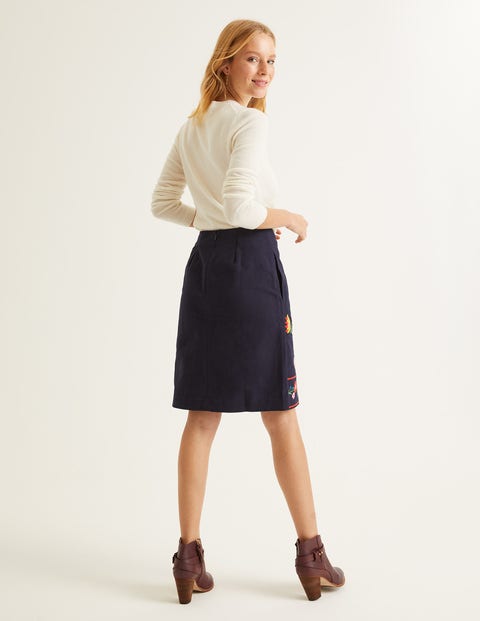 Olivia Embroidered Mini Skirt - Navy Olivia Embroidered Mini Skirt - Navy