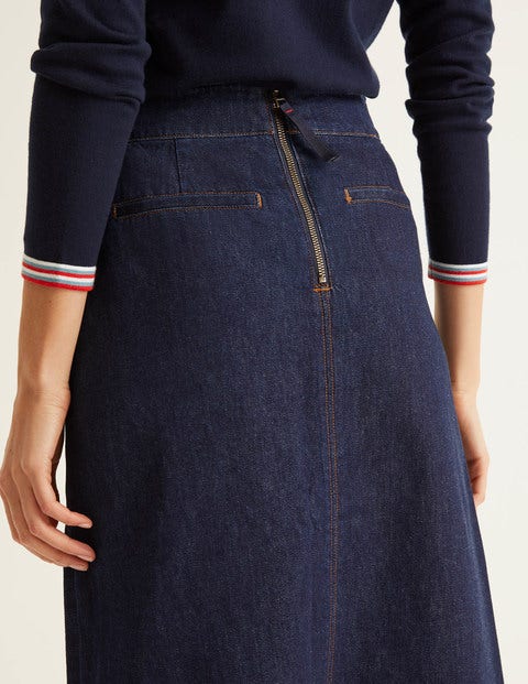 Natalie Midi Skirt - Rinse Indigo Natalie Midi Skirt - Rinse Indigo