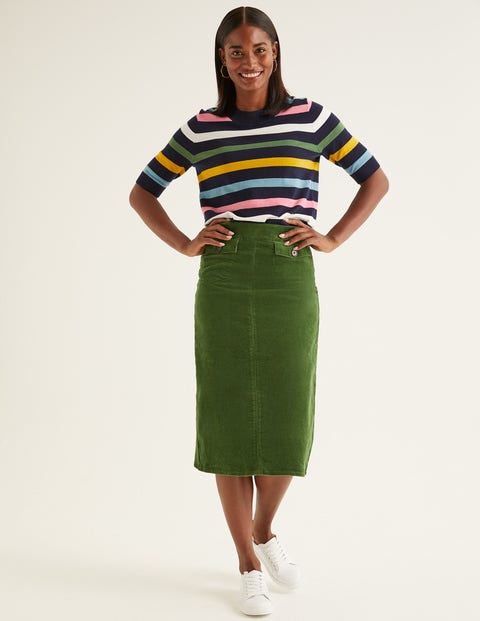 Natalie Midi Skirt - Broad Bean Natalie Midi Skirt - Broad Bean
