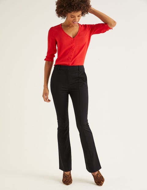 Bath Bi-Stretch Flare Trousers - Black Bath Bi-Stretch Flare Trousers - Black