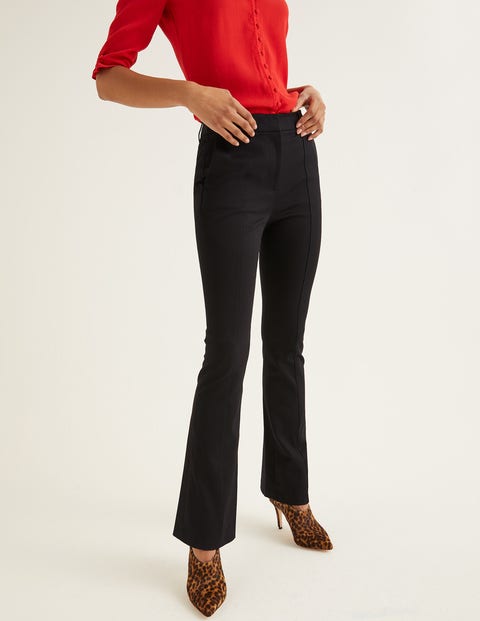 Bath Bi-Stretch Flare Trousers - Black Bath Bi-Stretch Flare Trousers - Black