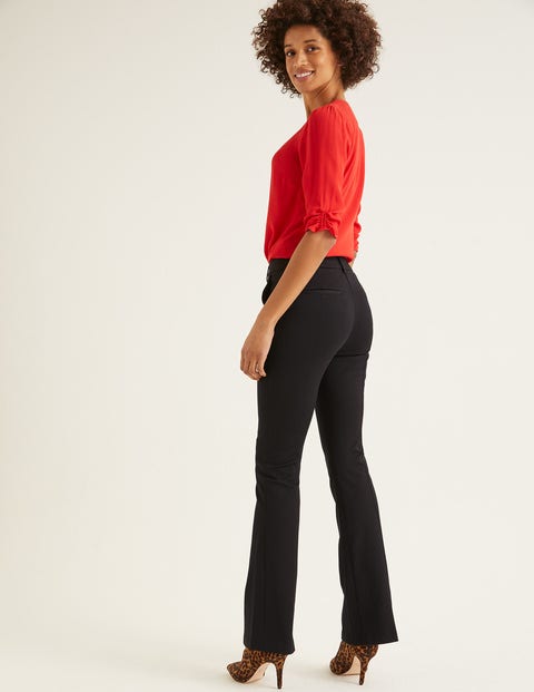 Bath Bi-Stretch Flare Trousers - Black Bath Bi-Stretch Flare Trousers - Black