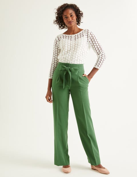 Ketton Wide Leg Pants - Broad Bean Ketton Wide Leg Pants - Broad Bean
