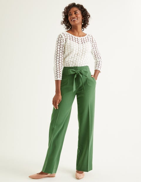 Ketton Wide Leg Pants - Broad Bean Ketton Wide Leg Pants - Broad Bean