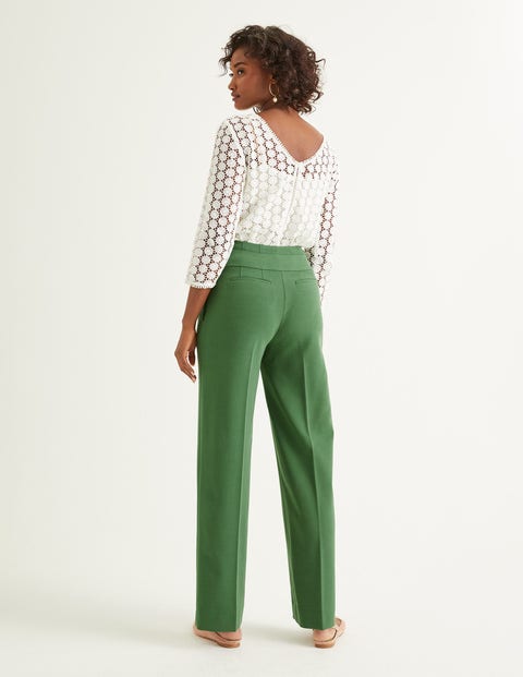 Ketton Wide Leg Pants - Broad Bean Ketton Wide Leg Pants - Broad Bean
