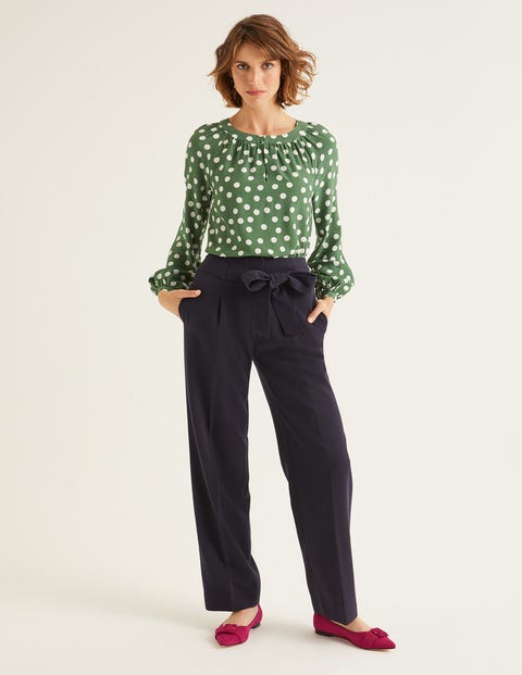 Ketton Wide Leg Trousers - Navy Ketton Wide Leg Trousers - Navy