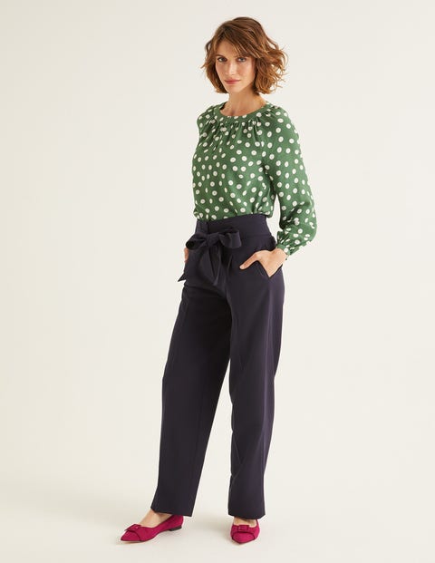 Ketton Wide Leg Trousers - Navy Ketton Wide Leg Trousers - Navy