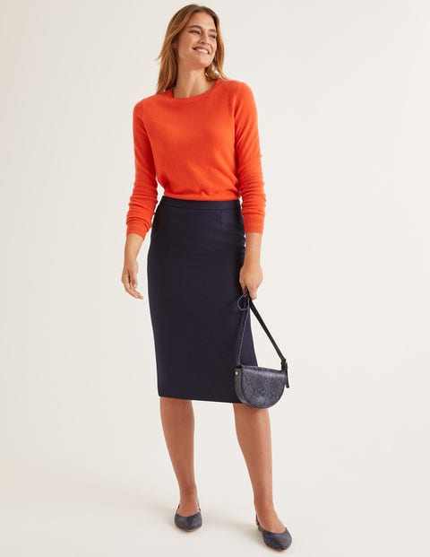 British Tweed Pencil Skirt - Navy British Tweed Pencil Skirt - Navy