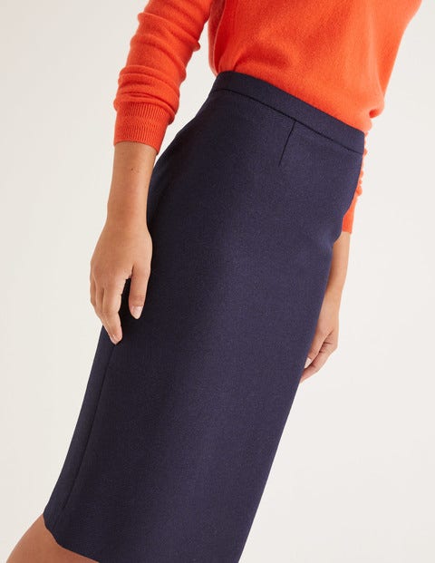 British Tweed Pencil Skirt - Navy British Tweed Pencil Skirt - Navy