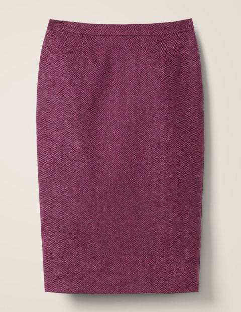 British Tweed Pencil Skirt - Pink Herringbone British Tweed Pencil Skirt - Pink Herringbone