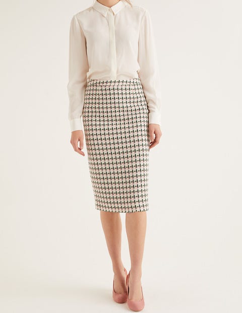 Clara Pencil Skirt - Pink/Green Windmill Clara Pencil Skirt - Pink/Green Windmill
