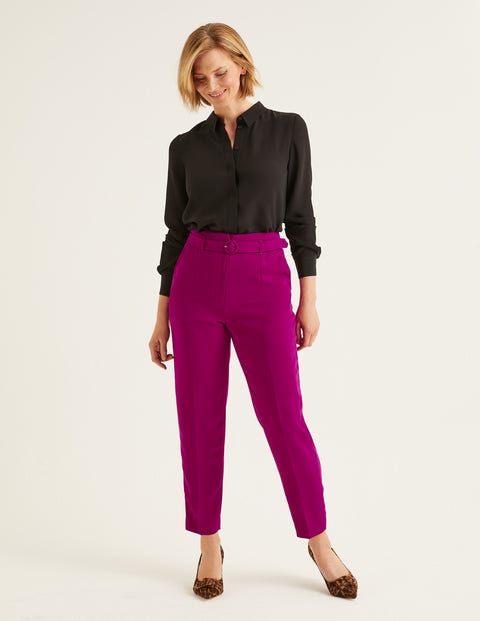 Christina Belted Pants - Vibrant Plum Christina Belted Pants - Vibrant Plum
