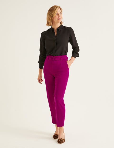 Christina Belted Pants - Vibrant Plum Christina Belted Pants - Vibrant Plum