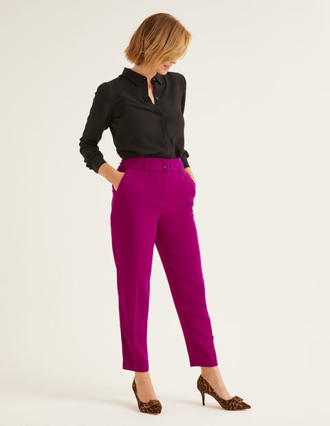 Christina Belted Pants - Vibrant Plum Christina Belted Pants - Vibrant Plum
