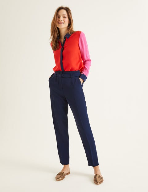 Christina Hose Mit Gürtel - Navy Christina Hose Mit Gürtel - Navy