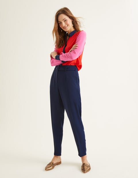 Christina Hose Mit Gürtel - Navy Christina Hose Mit Gürtel - Navy