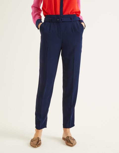 Christina Hose Mit Gürtel - Navy Christina Hose Mit Gürtel - Navy