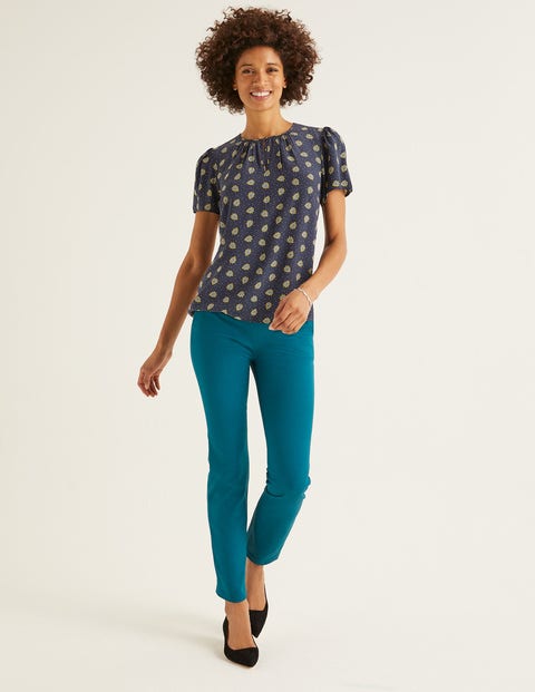 Bath Bi-Stretch 7/8 Trousers - Baltic Bath Bi-Stretch 7/8 Trousers - Baltic