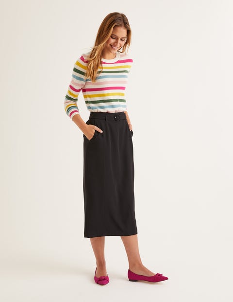 Christina Belted Skirt - Black Christina Belted Skirt - Black