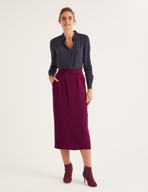 Christina Belted Skirt - Ruby Ring Christina Belted Skirt - Ruby Ring