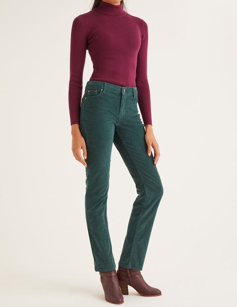 Cord Slim Straight Jeans - Woodland Green Cord Slim Straight Jeans - Woodland Green