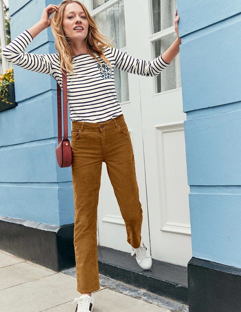 Cord Slim Straight Jeans - Gingerbread Cord Slim Straight Jeans - Gingerbread
