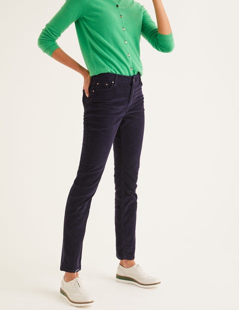Cord Slim Straight Jeans - Navy Cord Slim Straight Jeans - Navy