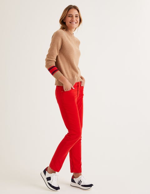 Cord Slim Straight Jeans - Post Box Red Cord Slim Straight Jeans - Post Box Red
