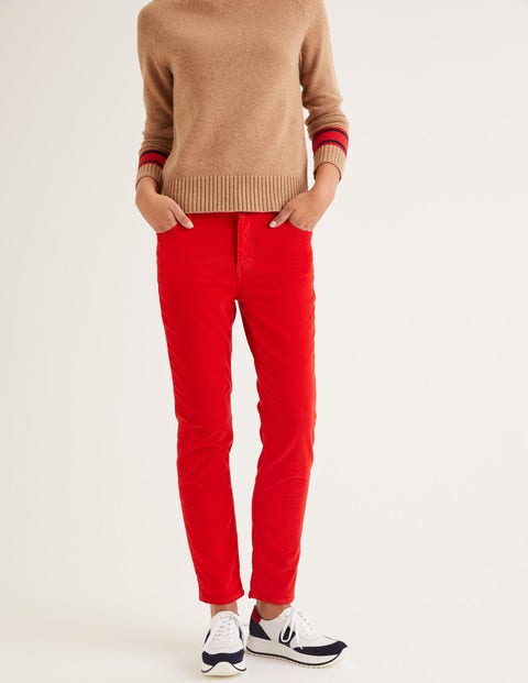 Cord Slim Straight Jeans - Post Box Red Cord Slim Straight Jeans - Post Box Red