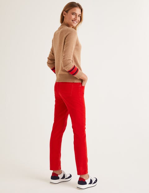 Cord Slim Straight Jeans - Post Box Red Cord Slim Straight Jeans - Post Box Red