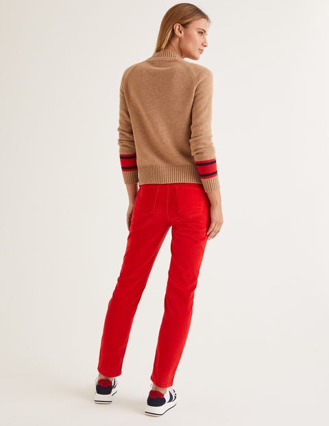 Cord Slim Straight Jeans - Post Box Red Cord Slim Straight Jeans - Post Box Red