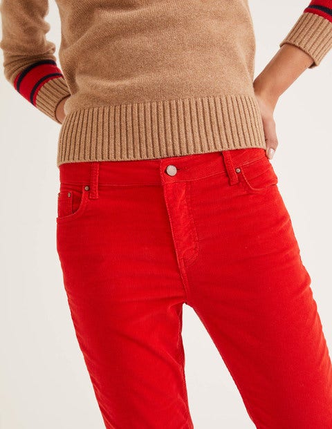 Cord Slim Straight Jeans - Post Box Red Cord Slim Straight Jeans - Post Box Red