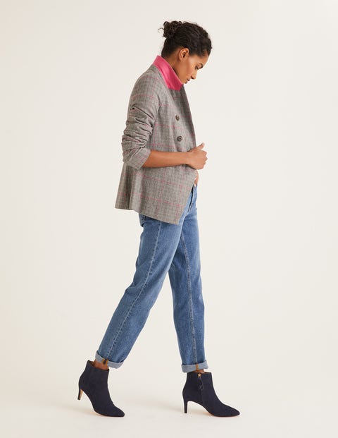 Addlestone Tweed-Blazer - Grau/Rosa, Kariert Addlestone Tweed-Blazer - Grau/Rosa, Kariert