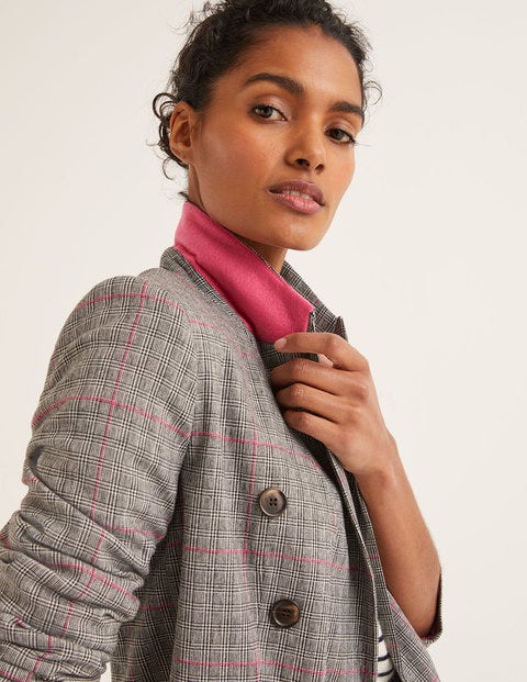 Addlestone Tweed-Blazer - Grau/Rosa, Kariert Addlestone Tweed-Blazer - Grau/Rosa, Kariert