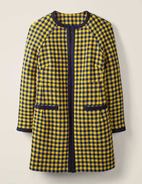 Eliot Coat - Yellow/Navy Check Eliot Coat - Yellow/Navy Check