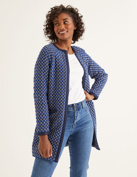 Eliot Coat - Blue Wave/Navy Check Eliot Coat - Blue Wave/Navy Check