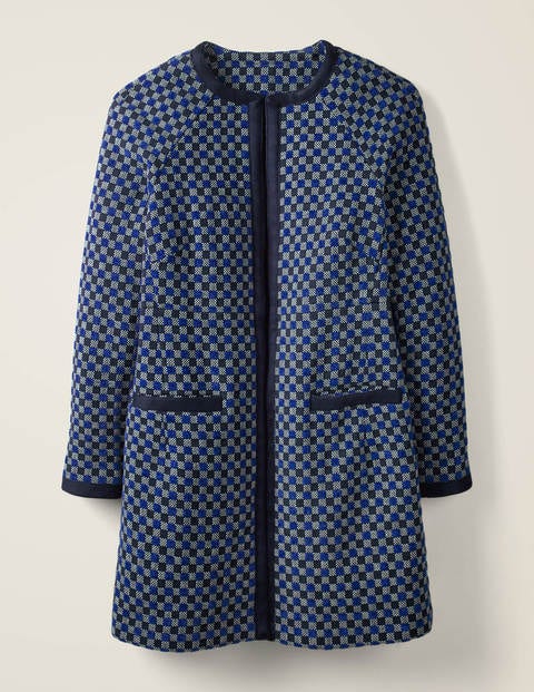 Eliot Coat - Blue Wave/Navy Check Eliot Coat - Blue Wave/Navy Check