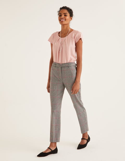 Malden Tweed-Hose - Grau/Rosa, Kariert Malden Tweed-Hose - Grau/Rosa, Kariert