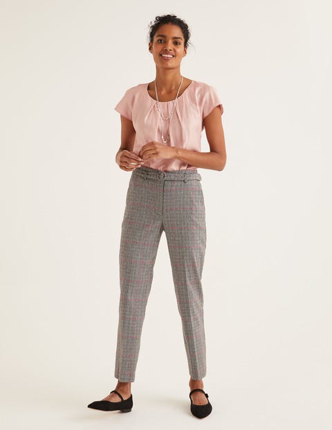 Malden Tweed-Hose - Grau/Rosa, Kariert Malden Tweed-Hose - Grau/Rosa, Kariert
