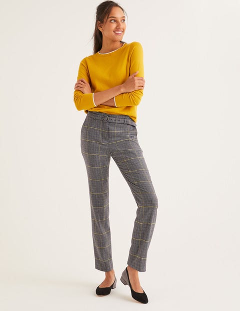 Malden Tweed Trousers - Navy, Yellow Overcheck Malden Tweed Trousers - Navy, Yellow Overcheck
