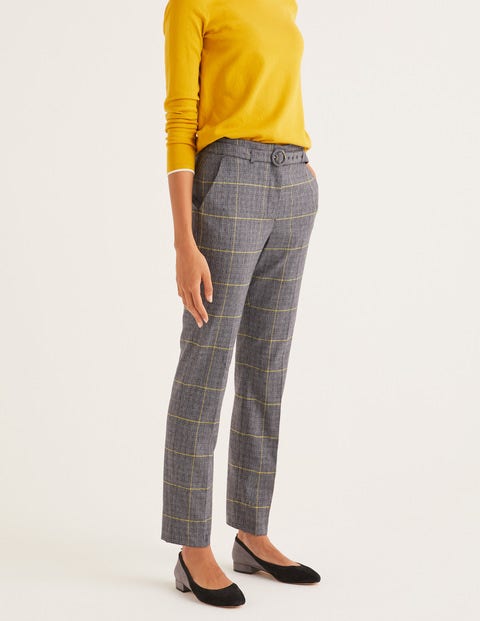 Malden Tweed Trousers - Navy, Yellow Overcheck Malden Tweed Trousers - Navy, Yellow Overcheck