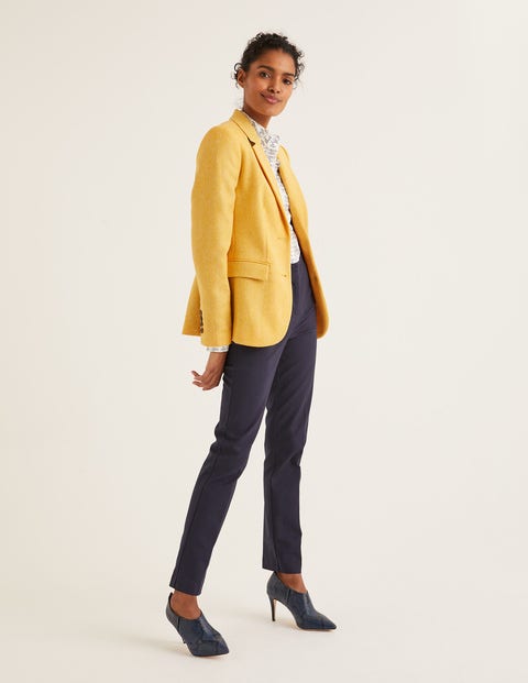 Wollstonecraft Tweed-Blazer - Gelb, Fischgrätmuster Wollstonecraft Tweed-Blazer - Gelb, Fischgrätmuster