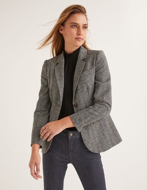 Smyth British Tweed Blazer - Charcoal Herringbone Smyth British Tweed Blazer - Charcoal Herringbone