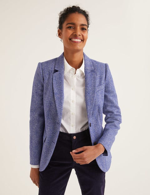 Smyth British Tweed Blazer - Bright Blue Herringbone Smyth British Tweed Blazer - Bright Blue Herringbone