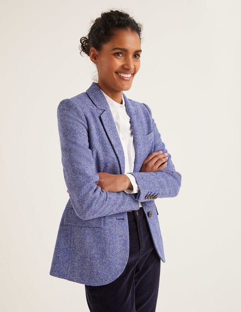 Smyth British Tweed Blazer - Bright Blue Herringbone Smyth British Tweed Blazer - Bright Blue Herringbone
