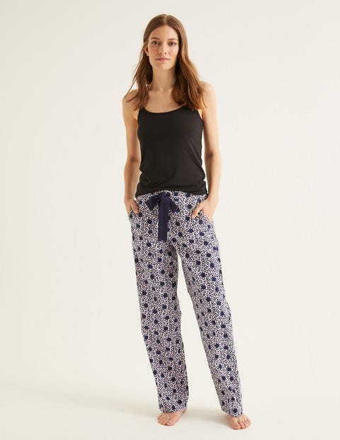 Mollie Pj Bottoms - Navy Leopard Spot Mollie Pj Bottoms - Navy Leopard Spot